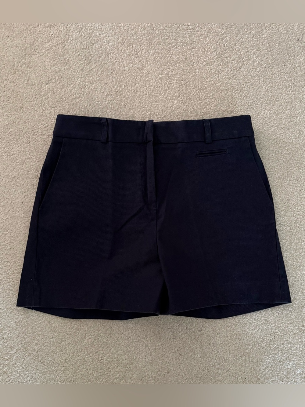 Lacoste Navy Tailored Cotton Shorts Preppy Coastal Sz US 4 EU 36